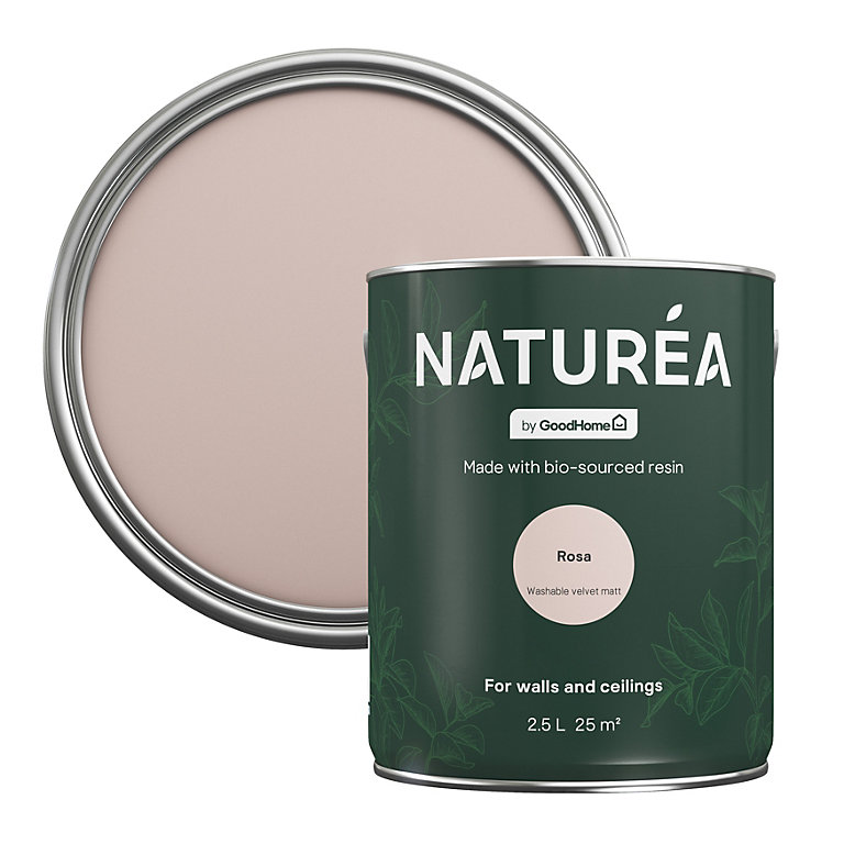 Product image for GoodHome Naturéa Rosa Velvet matt Wall paint, 2.5L