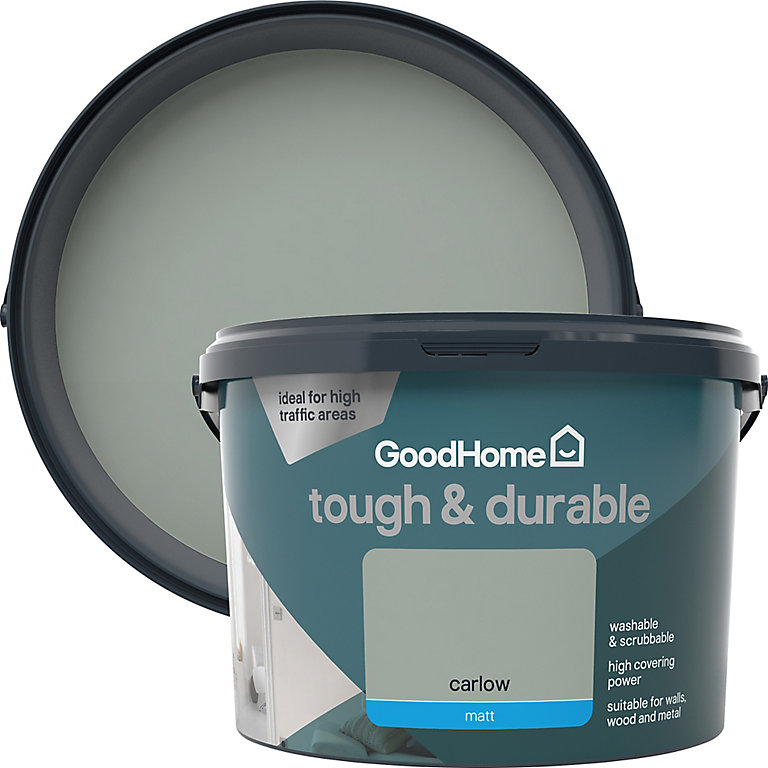 Product image for GoodHome Tough & Durable Carlow Matt Emulsion paint, 2.5L
