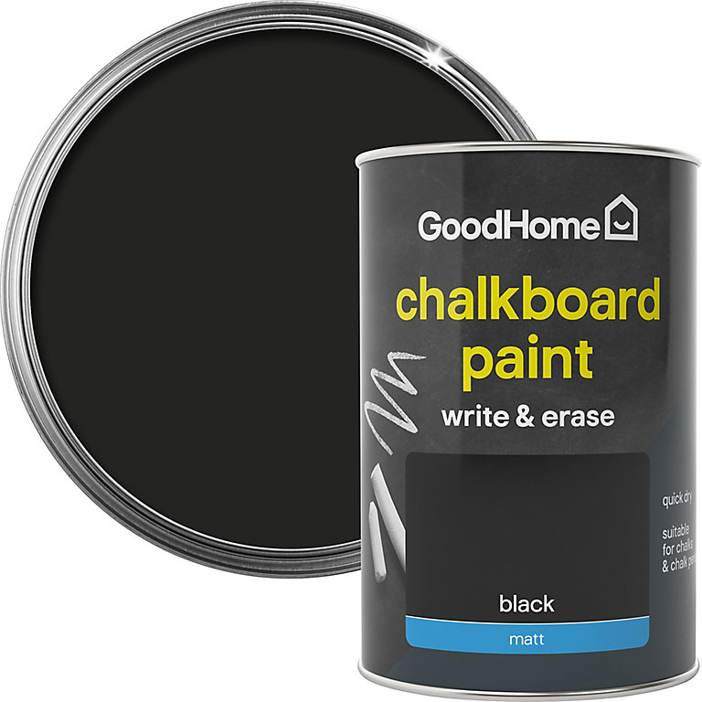 Product image for Colours Black Matt Chalkboard paint, 1L