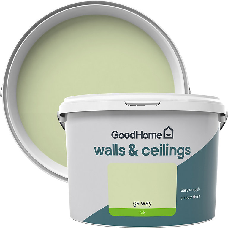 Product image for GoodHome Walls & ceilings Galway Silk Emulsion paint, 2.5L