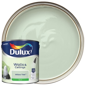 Product image for Dulux Walls & ceilings Willow tree Silk Emulsion paint, 2.5L