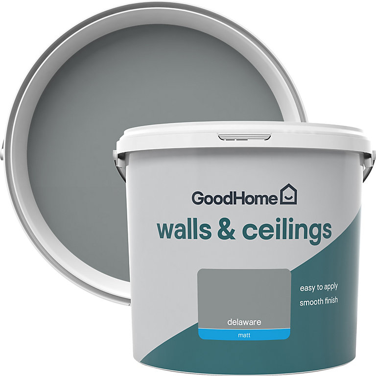 Product image for GoodHome Walls & ceilings Delaware Matt Emulsion paint, 5L