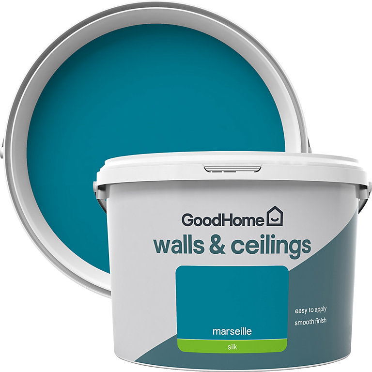 Product image for GoodHome Walls & ceilings Marseille Silk Emulsion paint, 2.5L