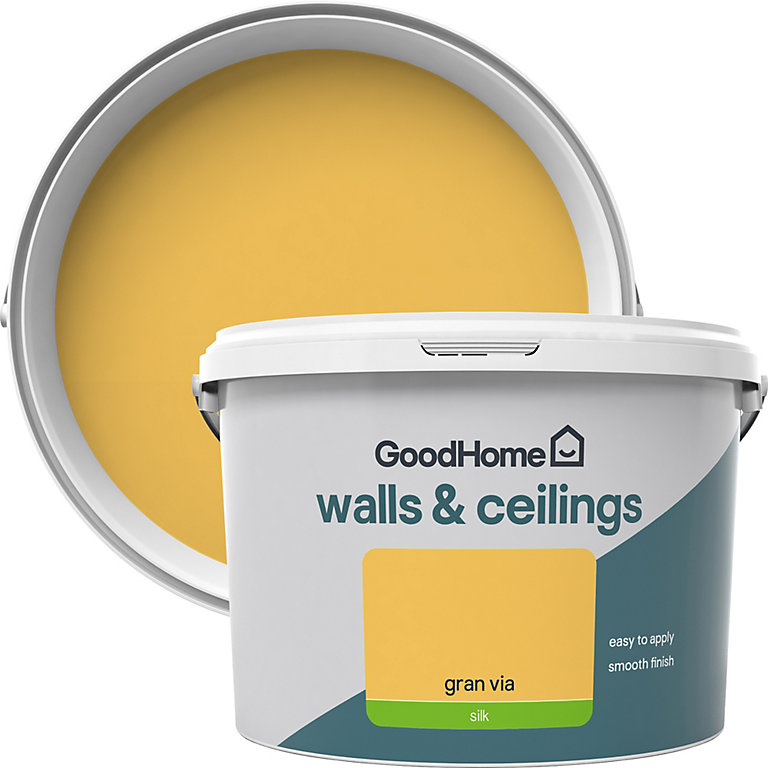 Product image for GoodHome Walls & ceilings Gran via Silk Emulsion paint, 2.5L