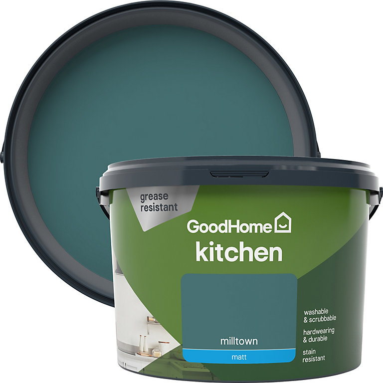 Product image for GoodHome Kitchen Milltown Matt Emulsion paint, 2.5L