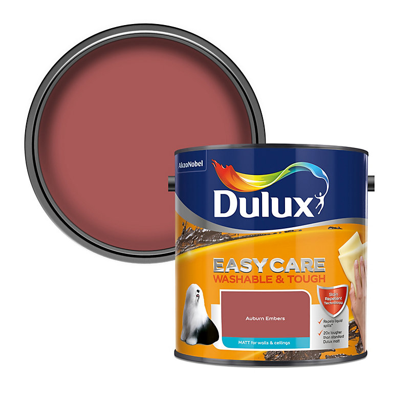 Product image for Dulux Easycare Auburn Embers Matt Wall paint, 2.5L