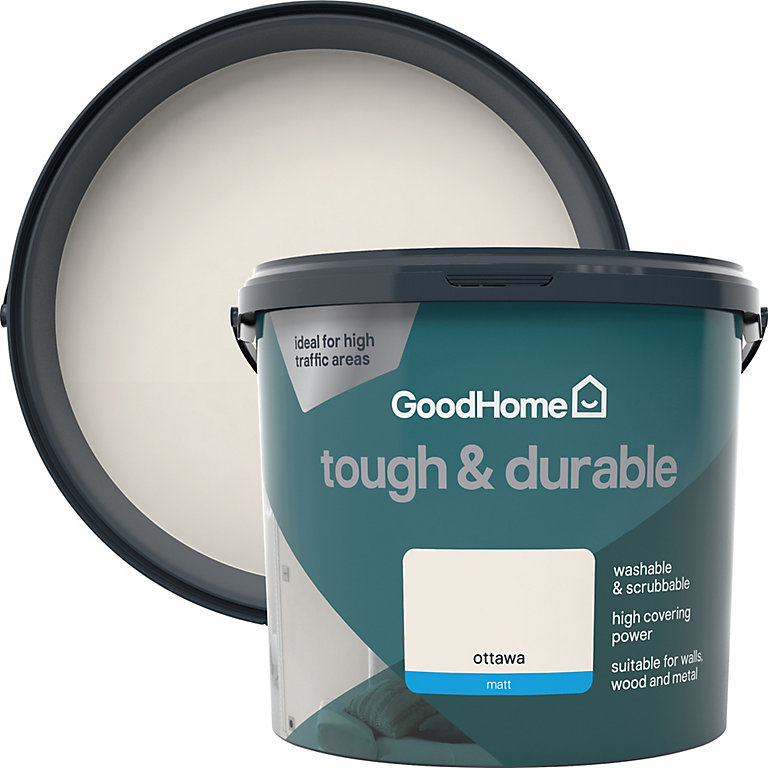 Product image for GoodHome Durable Ottawa Matt Emulsion paint, 5L