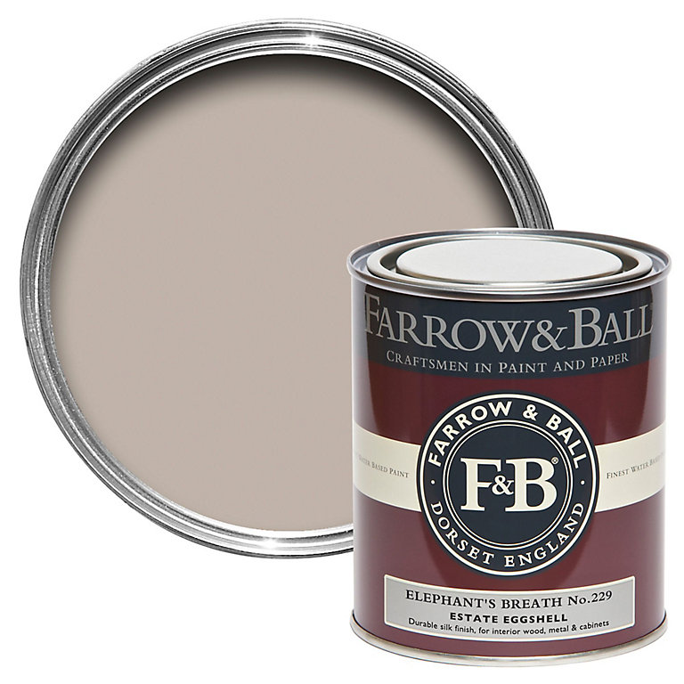 Product image for Farrow & Ball Estate Elephant's breath No.229 Eggshell Metal & wood paint, 750ml
