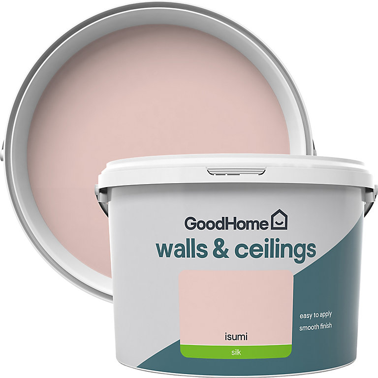 Product image for GoodHome Walls & ceilings Isumi Silk Emulsion paint, 2.5L
