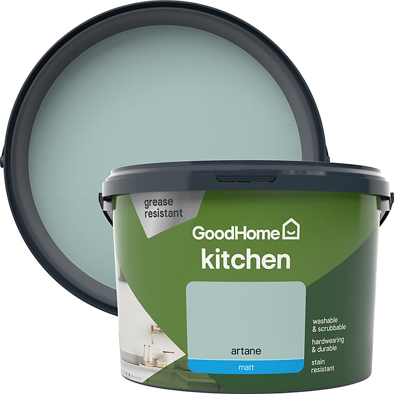 Product image for GoodHome Kitchen Artane Matt Emulsion paint, 2.5L