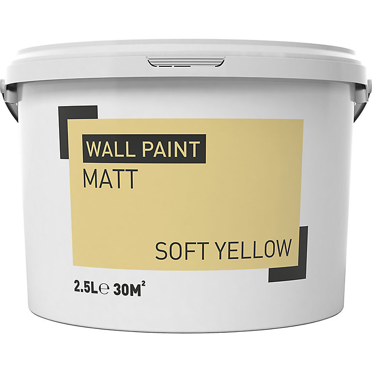 Product image for Soft yellow Matt Emulsion paint, 2.5L