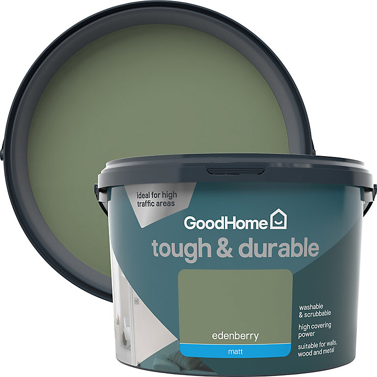 Product image for GoodHome Tough & Durable Edenberry Matt Emulsion paint, 2.5L