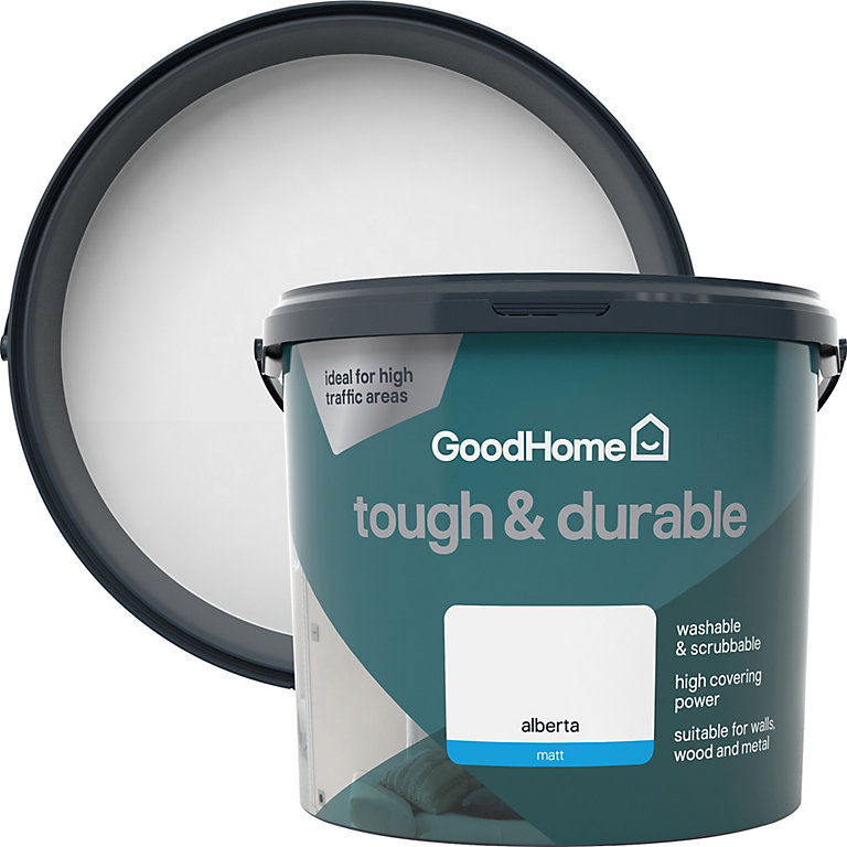 Product image for GoodHome Durable Alberta Matt Emulsion paint, 5L