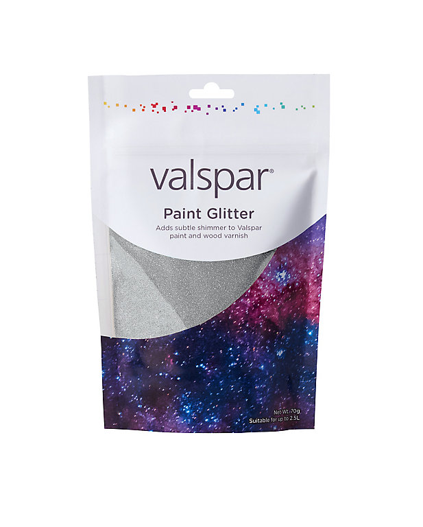 Product image for Valspar Silver effect Paint Glitter Packet, 70g