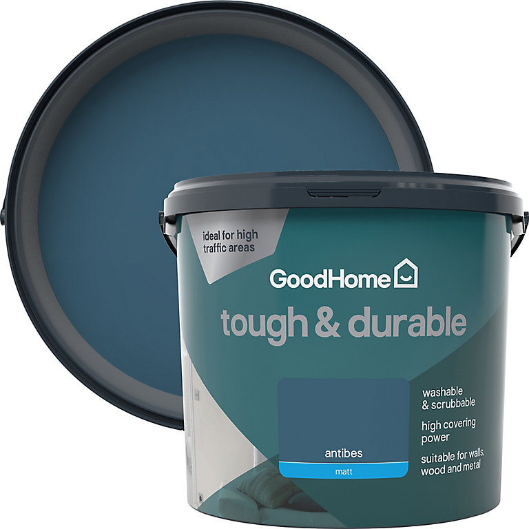 Product image for GoodHome Tough & Durable Antibes Matt Emulsion paint, 5L