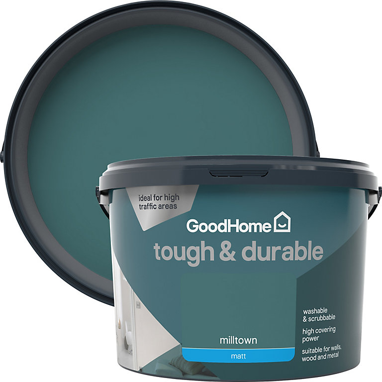 Product image for GoodHome Durable Milltown Matt Emulsion paint, 2.5L