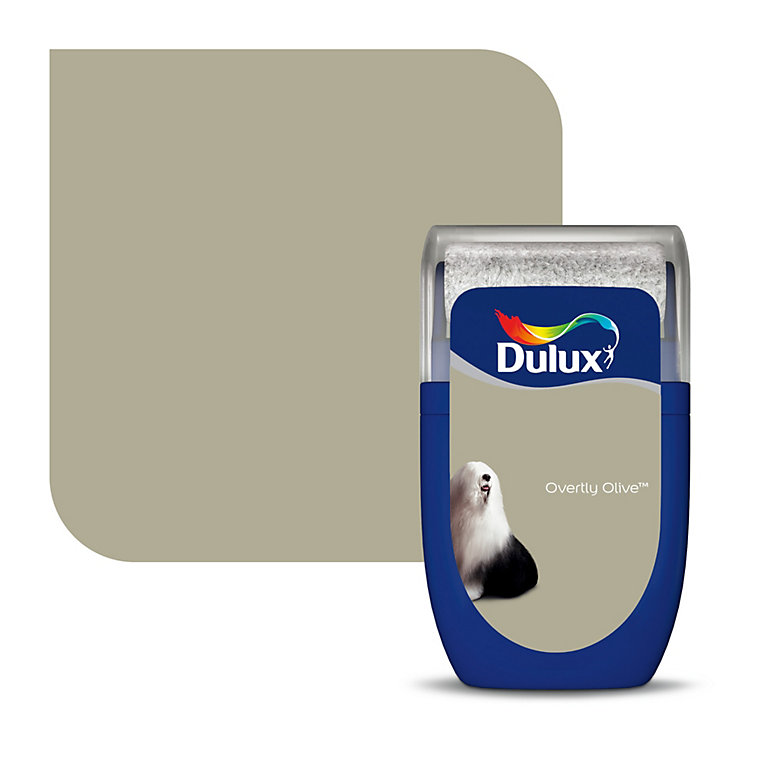 Product image for Dulux Standard Overtly olive Matt Emulsion paint, 30ml Tester pot