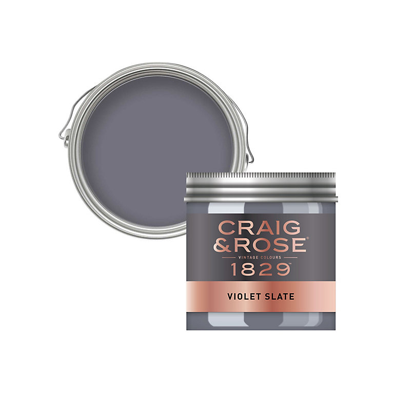 Product image for Craig & Rose 1829 Violet Slate Chalky Emulsion paint, 50ml