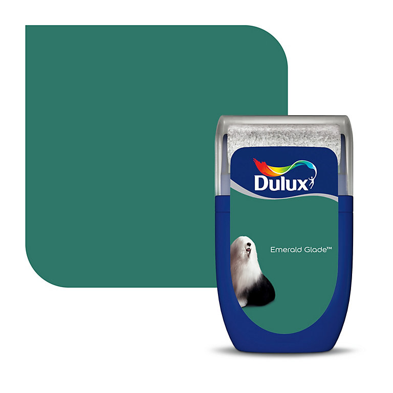Product image for Dulux Standard Emerald glade Matt Emulsion paint, 30ml Tester pot