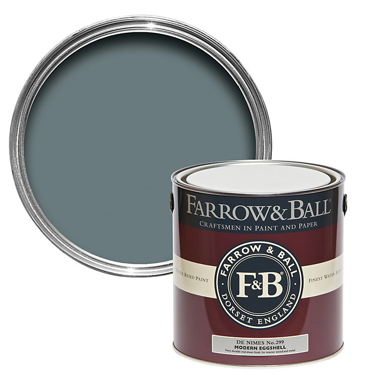 Product image for Farrow & Ball Modern De Nimes No.299 Eggshell Paint, 2.5L