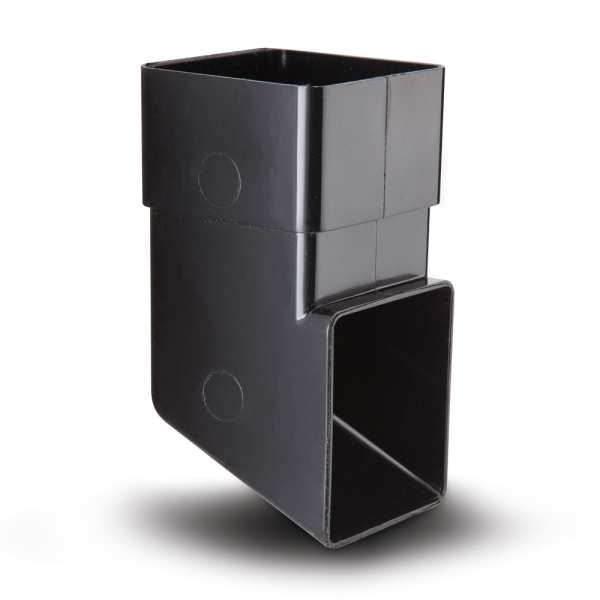 Product image for Square Downpipe Shoe Black 65mm