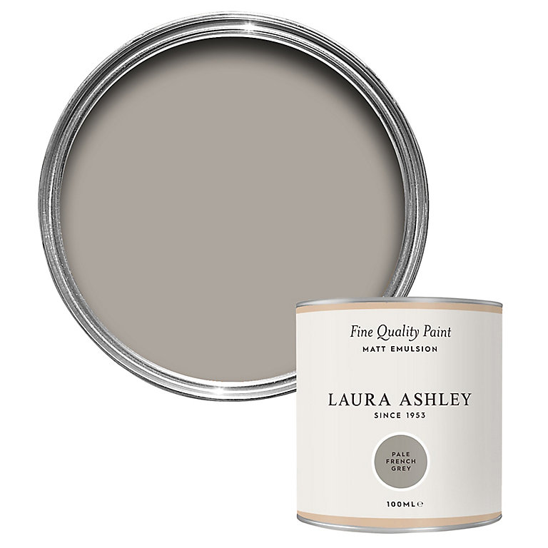 Product image for Laura Ashley Pale French Grey Matt Emulsion paint, 100ml