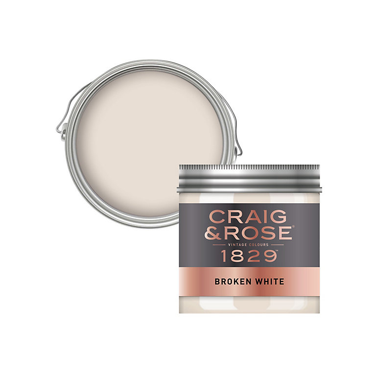 Product image for Craig & Rose 1829 Broken White Chalky Emulsion paint, 50ml