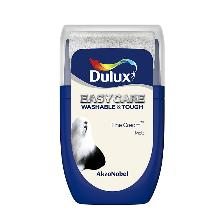 Product image for Dulux Easycare Fine cream Matt Emulsion paint, 30ml Tester pot