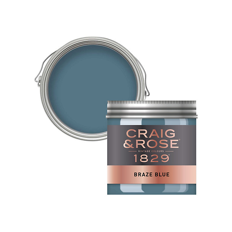 Product image for Craig & Rose 1829 Braze Blue Chalky Emulsion paint, 50ml