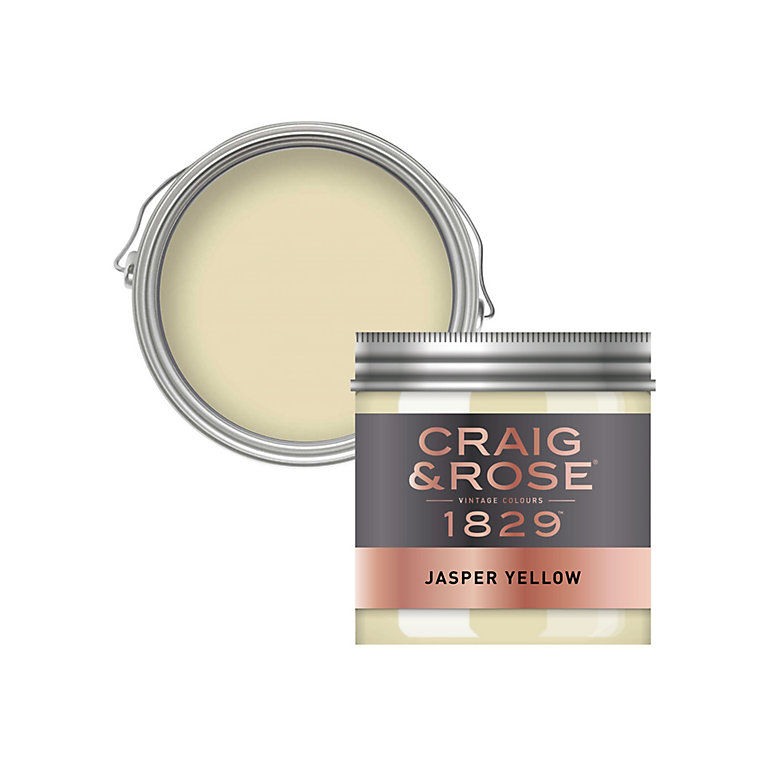Product image for Craig & Rose 1829 Jasper Yellow Chalky Emulsion paint, 50ml