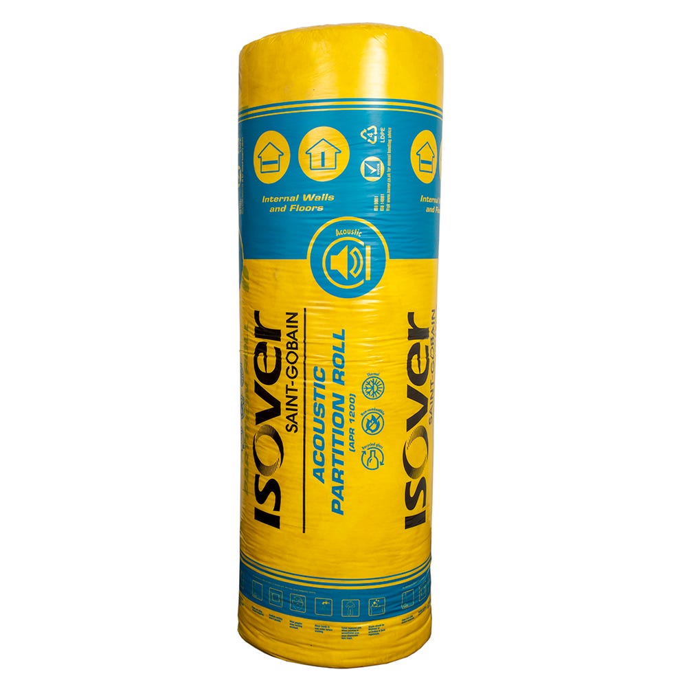 Product image for 25mm Isover APR 1200 2/600mm X 20m Acoustic Partition Roll (24m²)