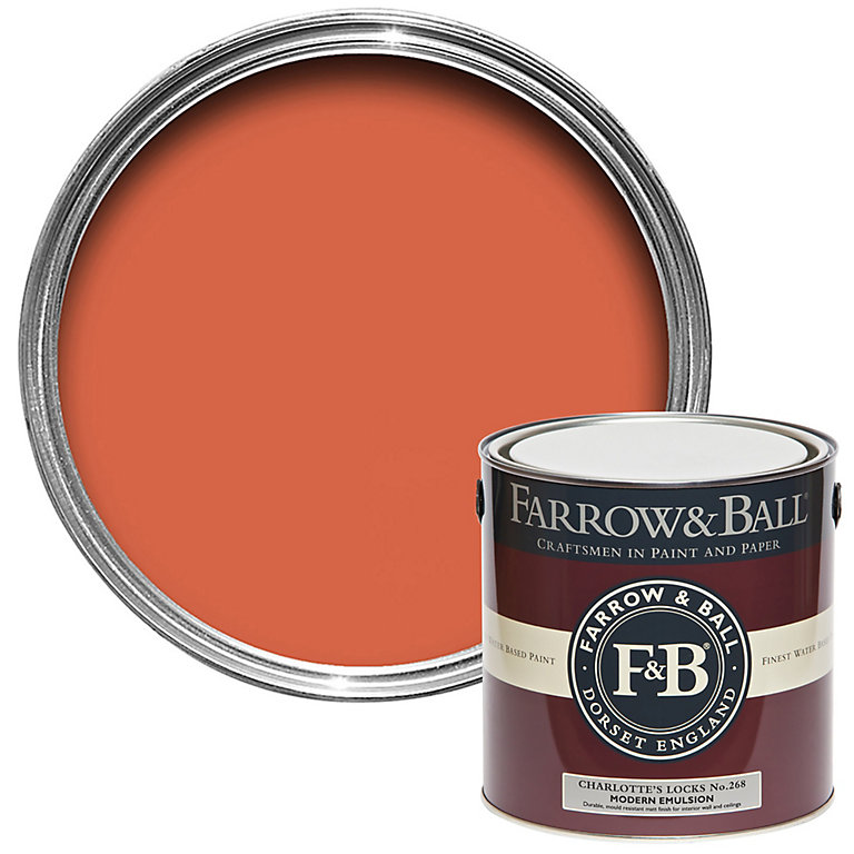 Product image for Farrow & Ball Modern Charlotte's Locks No.268 Matt Emulsion paint, 2.5L