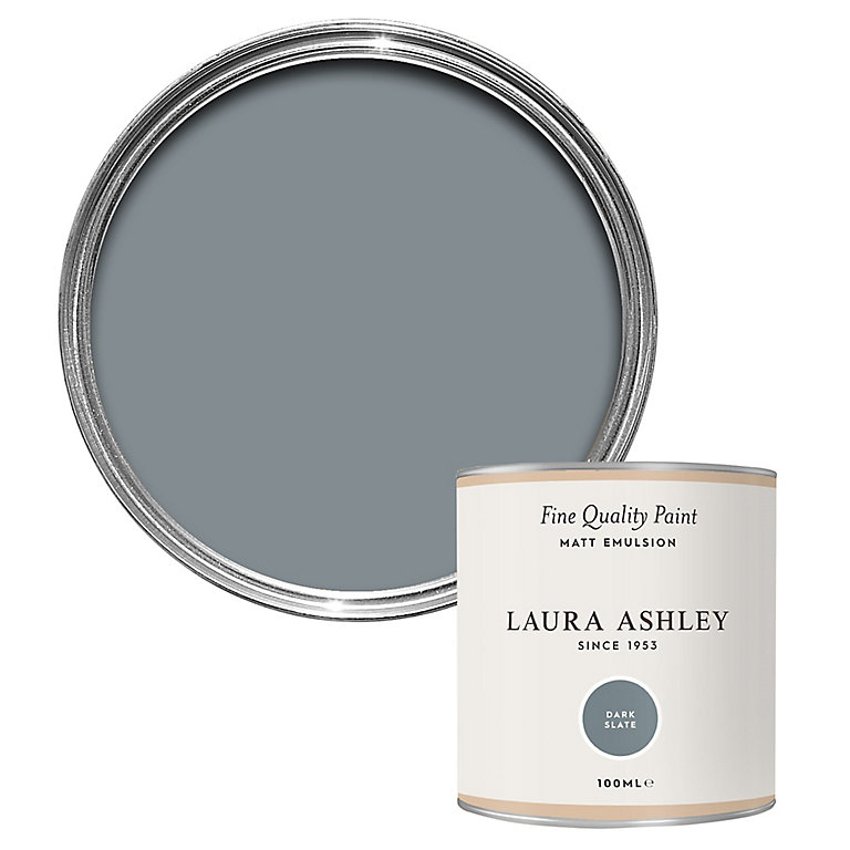 Product image for Laura Ashley Dark Slate Matt Emulsion paint, 100ml