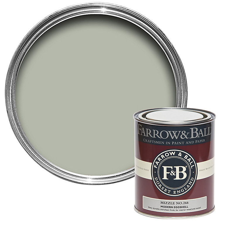 Product image for Farrow & Ball Modern Mizzle No.266 Eggshell Paint, 750ml
