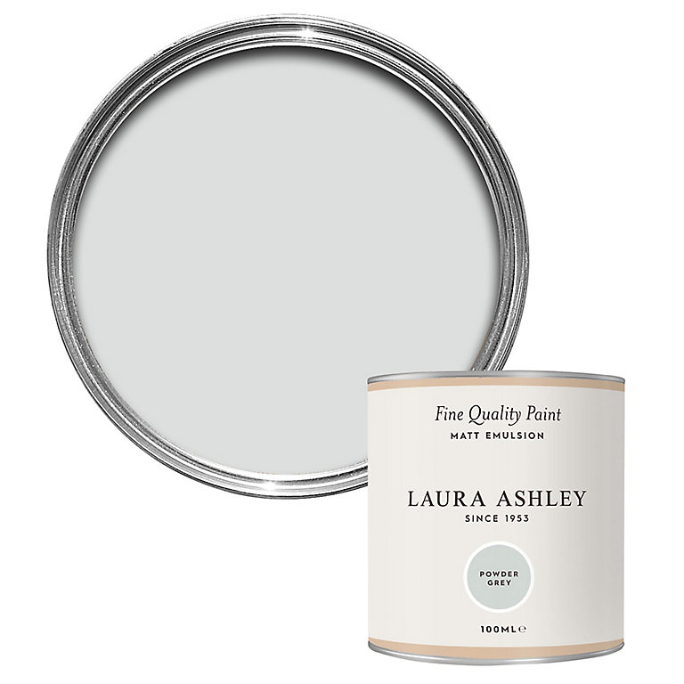 Product image for Laura Ashley Powder Grey Matt Emulsion paint, 100ml