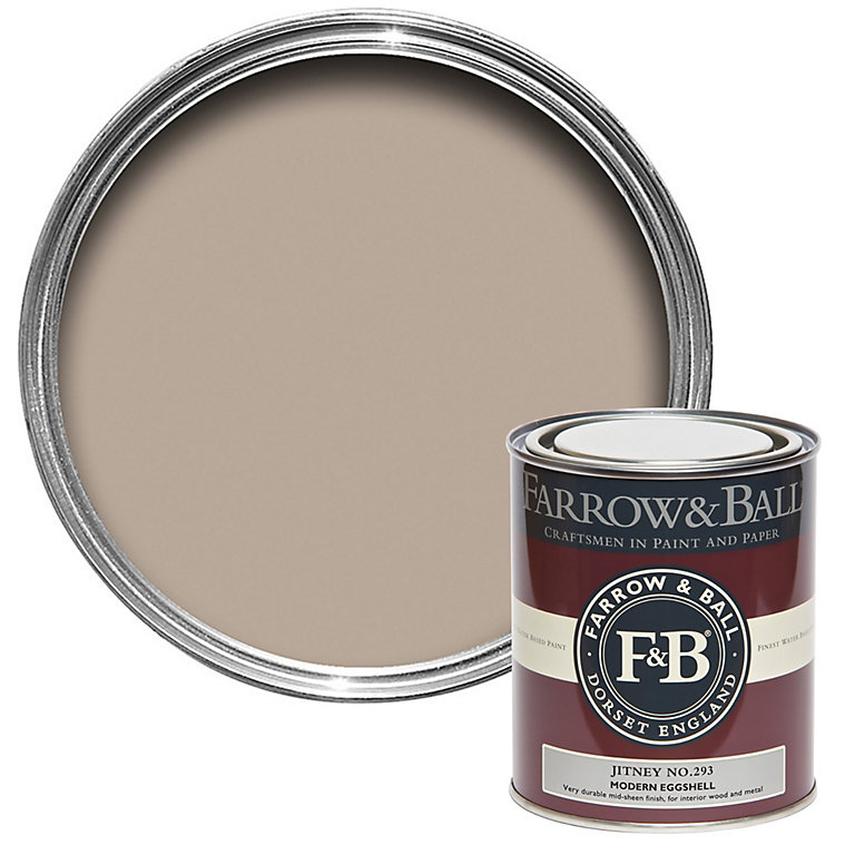 Product image for Farrow & Ball Modern Jitney No.293 Eggshell Paint, 750ml