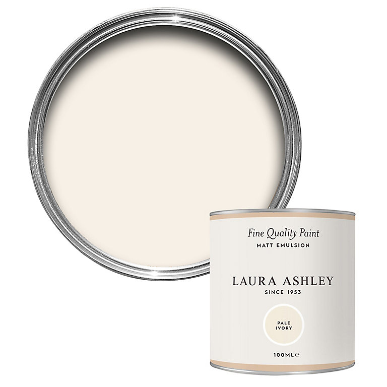 Product image for Laura Ashley Pale Ivory Matt Emulsion paint, 100ml
