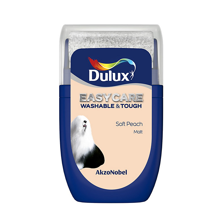 Product image for Dulux Easycare Soft peach Matt Emulsion paint, 30ml Tester pot