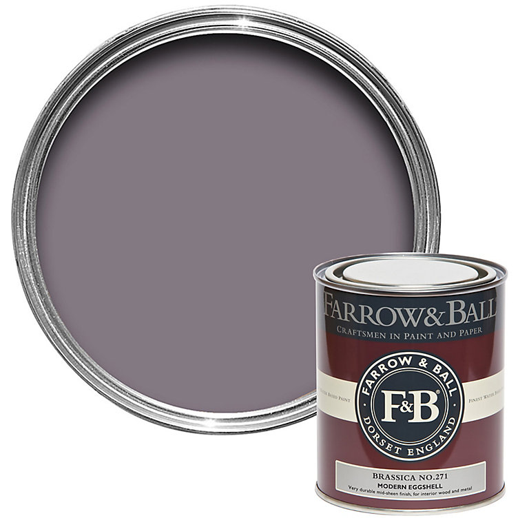 Product image for Farrow & Ball Modern Brassica No.271 Eggshell Paint, 750ml