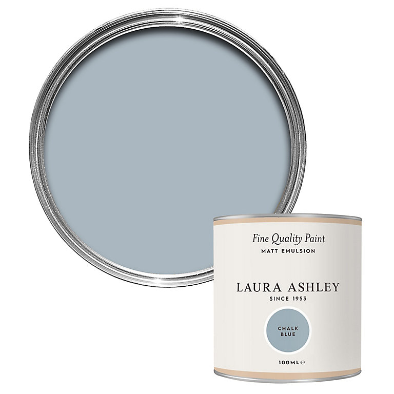 Product image for Laura Ashley Chalk Blue Matt Emulsion paint, 100ml