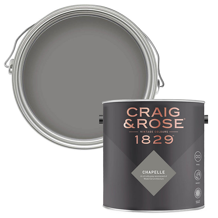 Product image for Craig & Rose 1829 Chapelle Chalky Emulsion paint, 2.5L