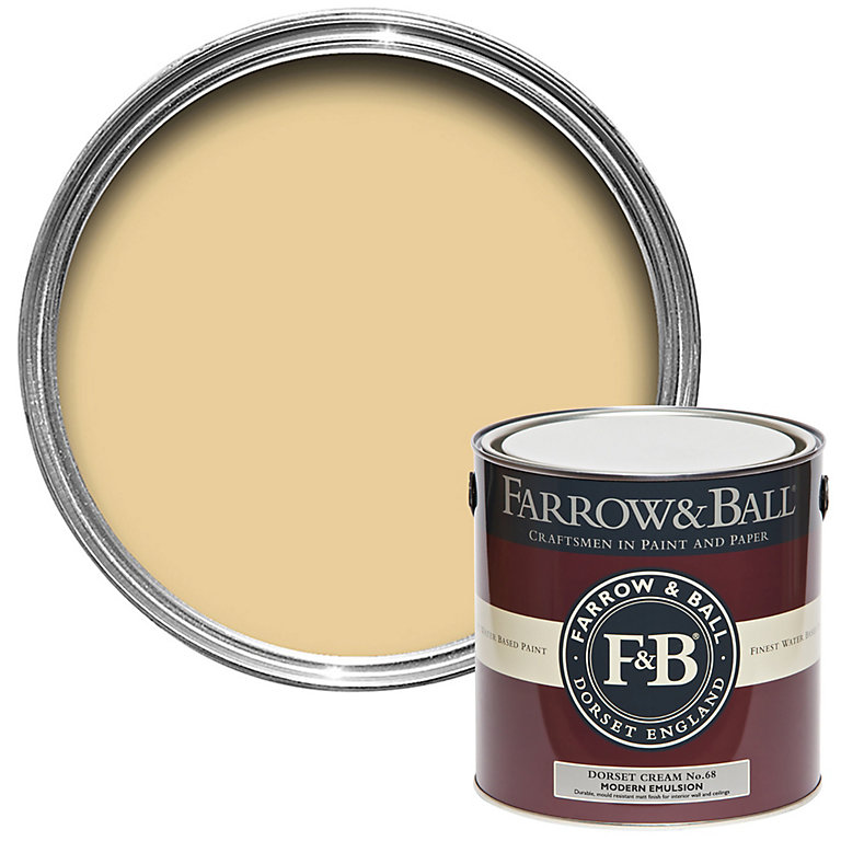 Product image for Farrow & Ball Modern Dorset Cream No.68 Matt Emulsion paint, 2.5L