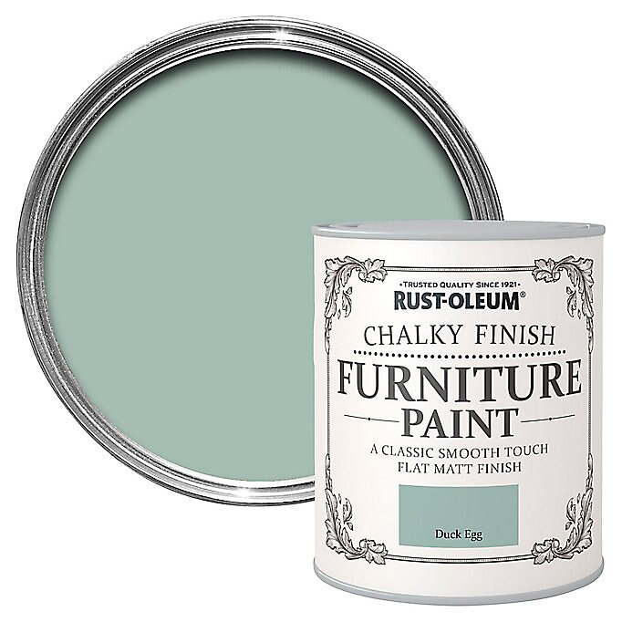 Product image for Rust-Oleum Duck egg Chalky effect Matt Furniture paint, 125ml