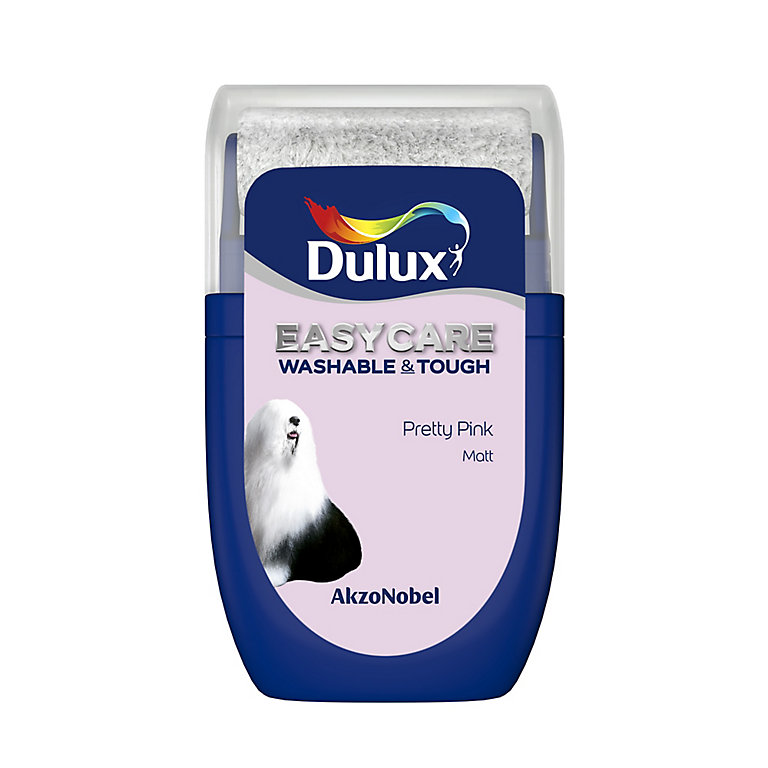 Product image for Dulux Easycare Pretty pink Matt Emulsion paint, 30ml Tester pot