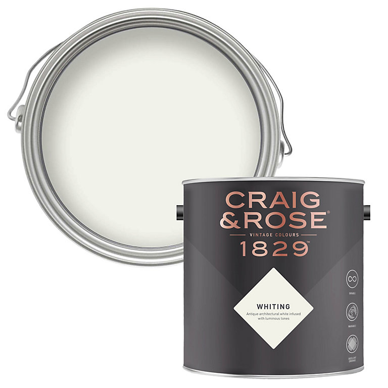 Product image for Craig & Rose 1829 Whiting Chalky Emulsion paint, 2.5L
