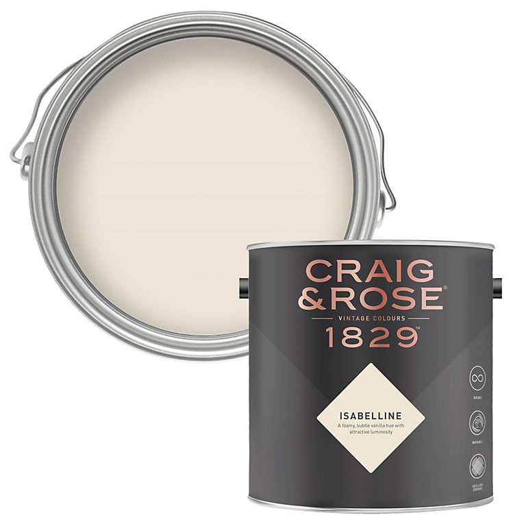 Product image for Craig & Rose 1829 Isabelline Chalky Emulsion paint, 2.5L