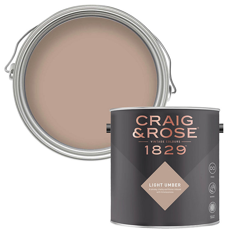 Product image for Craig & Rose 1829 Light Umber Chalky Emulsion paint, 2.5L