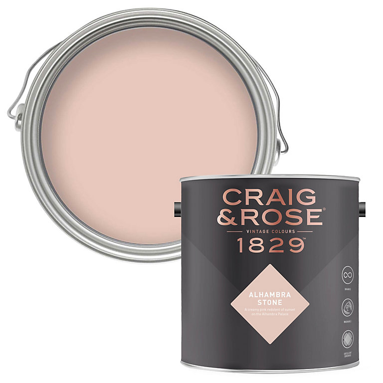 Product image for Craig & Rose 1829 Alhambra Stone Chalky Emulsion paint, 2.5L