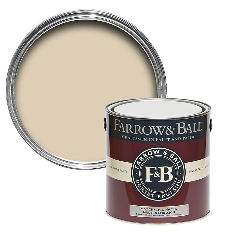 Product image for Farrow & Ball Modern Matchstick No.2013 Matt Emulsion paint, 2.5L