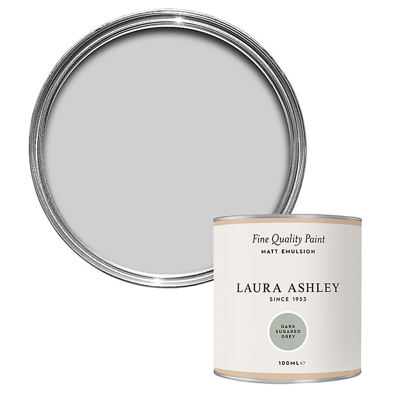 Product image for Laura Ashley Dark Sugared Grey Matt Emulsion paint, 100ml